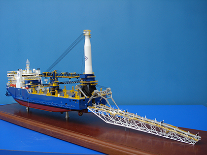 Pipelay Vessel Ship Model